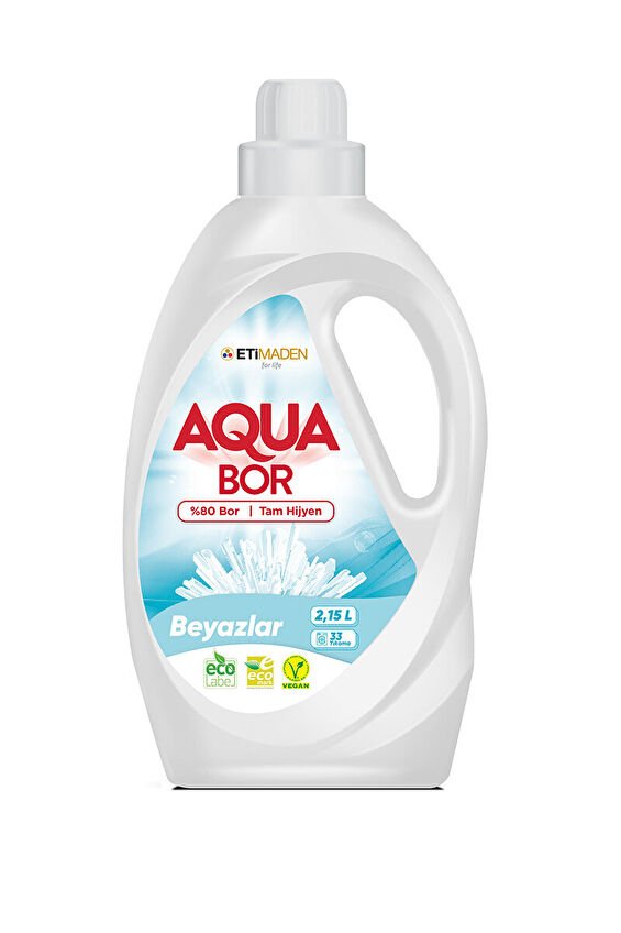 Boron Aquabor Sıvı Çamaşır Deterjanı Beyazlar 33 Yıkama 2150 ml