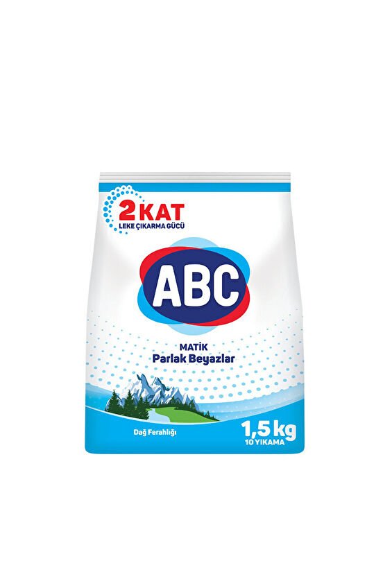 Abc Matik Toz Deterjan 1,5 kg Dağ Ferahlığı Beyazlar