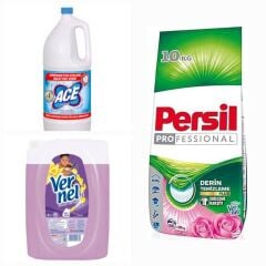 PERSİL GOLD FÜLÜN BÜYÜSÜ 10 KG BEYAZ 66 YIKAMA+RENKLİ,YUMUŞATICI 5 LT+ÇAMAŞIR SUYU 2LT