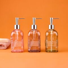 Star MNB03670 Cam Sıvı Sabunluk - Asorti - 20 cm