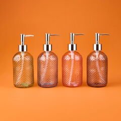 Star MNB03673 Cam Sıvı Sabunluk - Asorti - 20 cm