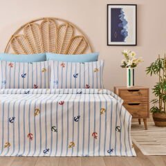 Soft Marina Tek Kişilik Pike Takımı - Beyaz