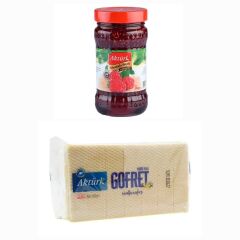 AKTÜRK 380 GR AHUDUDU REÇELİ VE AKTÜRK VANİLYALI 200 GR GOFRET