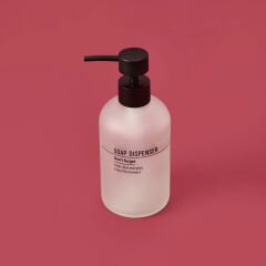 Cam Sıvı Sabunluk - Şeffaf - 19 cm