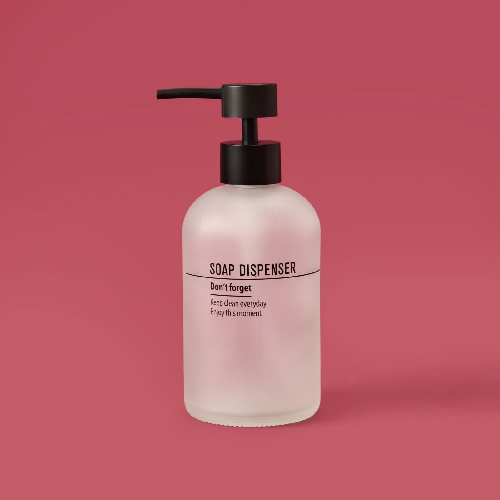 Cam Sıvı Sabunluk - Şeffaf - 19 cm