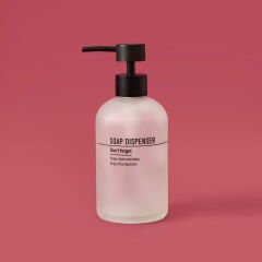 Cam Sıvı Sabunluk - Şeffaf - 19 cm