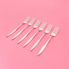 Monaco 6'lı Yemek Çatalı - Inox