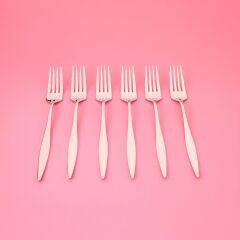 Monaco 6'lı Yemek Çatalı - Inox