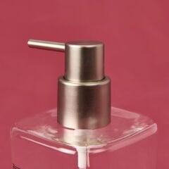 Kare Borosilikat Cam Sıvı Sabunluk - Şeffaf / Gri