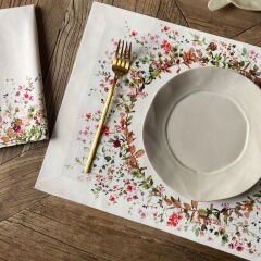 Home Çiçek Desenli 2'li Supla - Renkli - 45 cm