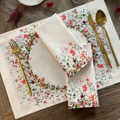 Home Çiçek Desenli 2'li Supla - Renkli - 45 cm