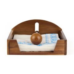 Akasya Peçetelik - Kahverengi - 28,8x8,8 cm