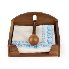 Akasya Peçetelik - Kahverengi - 28,8x8,8 cm