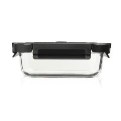Kilitli Cam Saklama Kabı - Şeffaf - 640 ml