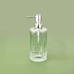 Cam Sıvı Sabunluk - Şeffaf - 20x9 cm