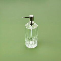 Cam Sıvı Sabunluk - Şeffaf - 20x9 cm