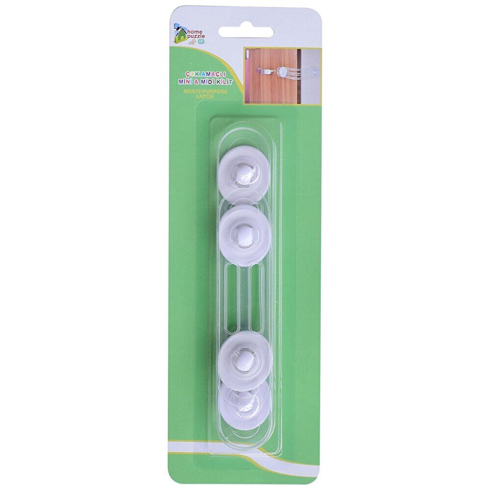 Çok Amaçlı Kilit Mini+Midi 2 Adet Beyaz 1 Adet