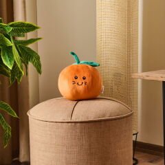 Soft Portakal Figürlü Yastık - Turuncu - 25 cm