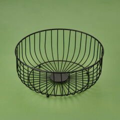 Metal Banyo Organizeri - Siyah - 28 cm