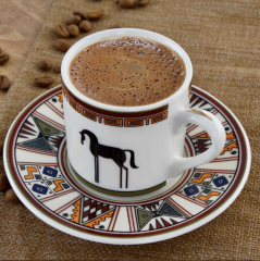 Horse 12 Parça Kahve Fincan Seti - Renkli - 100 ml