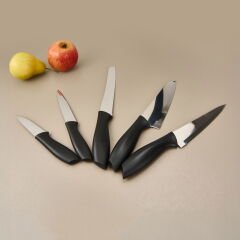 Kitchen Vakumlu 5'li Bıçak Seti - Siyah