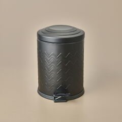 Bath Desenli 2'li Banyo Seti - Siyah