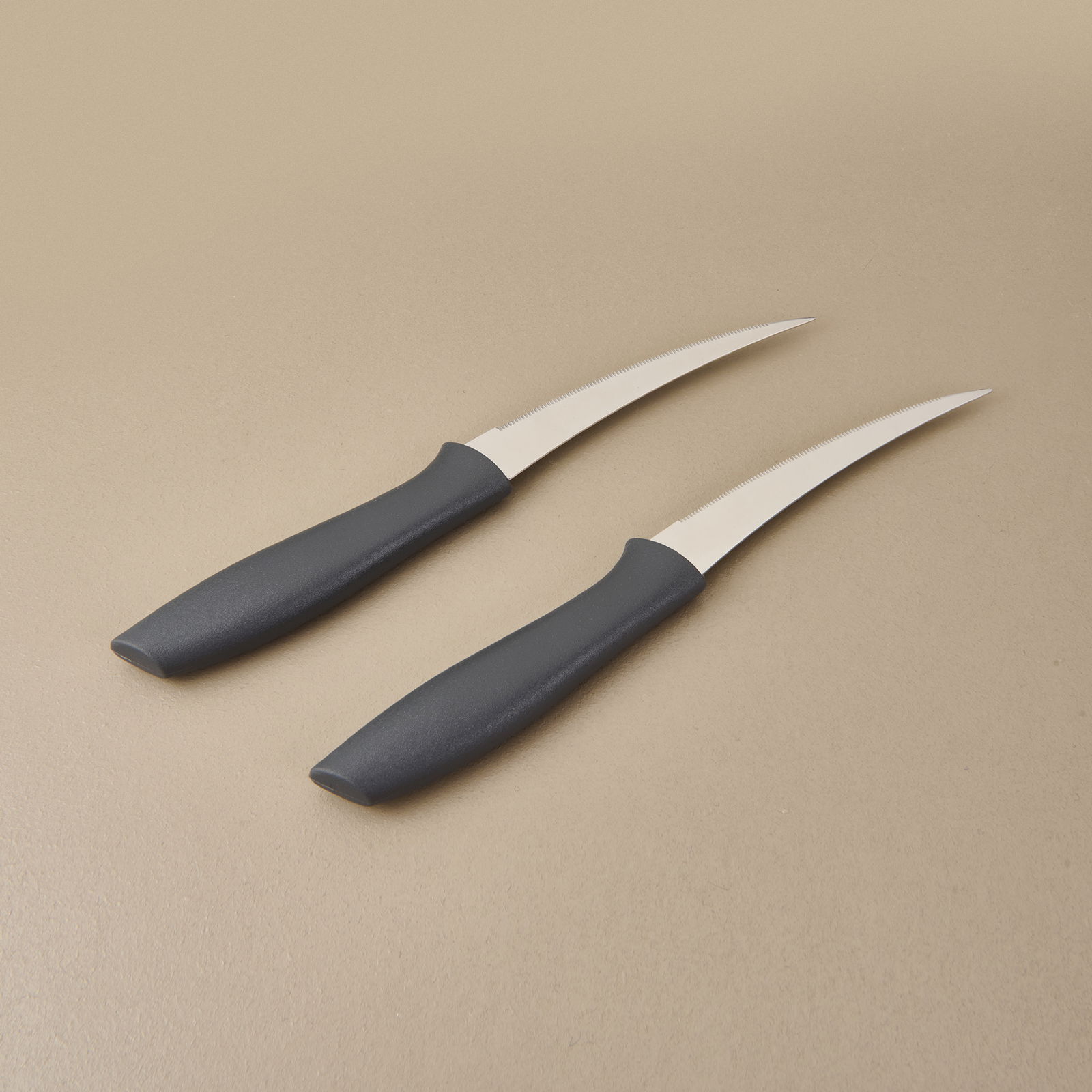 Kitchen 2'li Meyve Sebze Bıçağı - Siyah - 20 cm