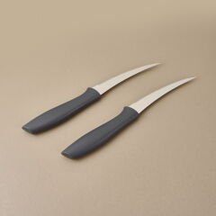 Kitchen 2'li Meyve Sebze Bıçağı - Siyah - 20 cm