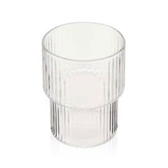 Çizgili Cam Bardak - 280 ml