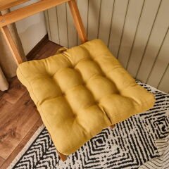 Soft Traum Sandalye Minderi - Hardal - 45x45 cm