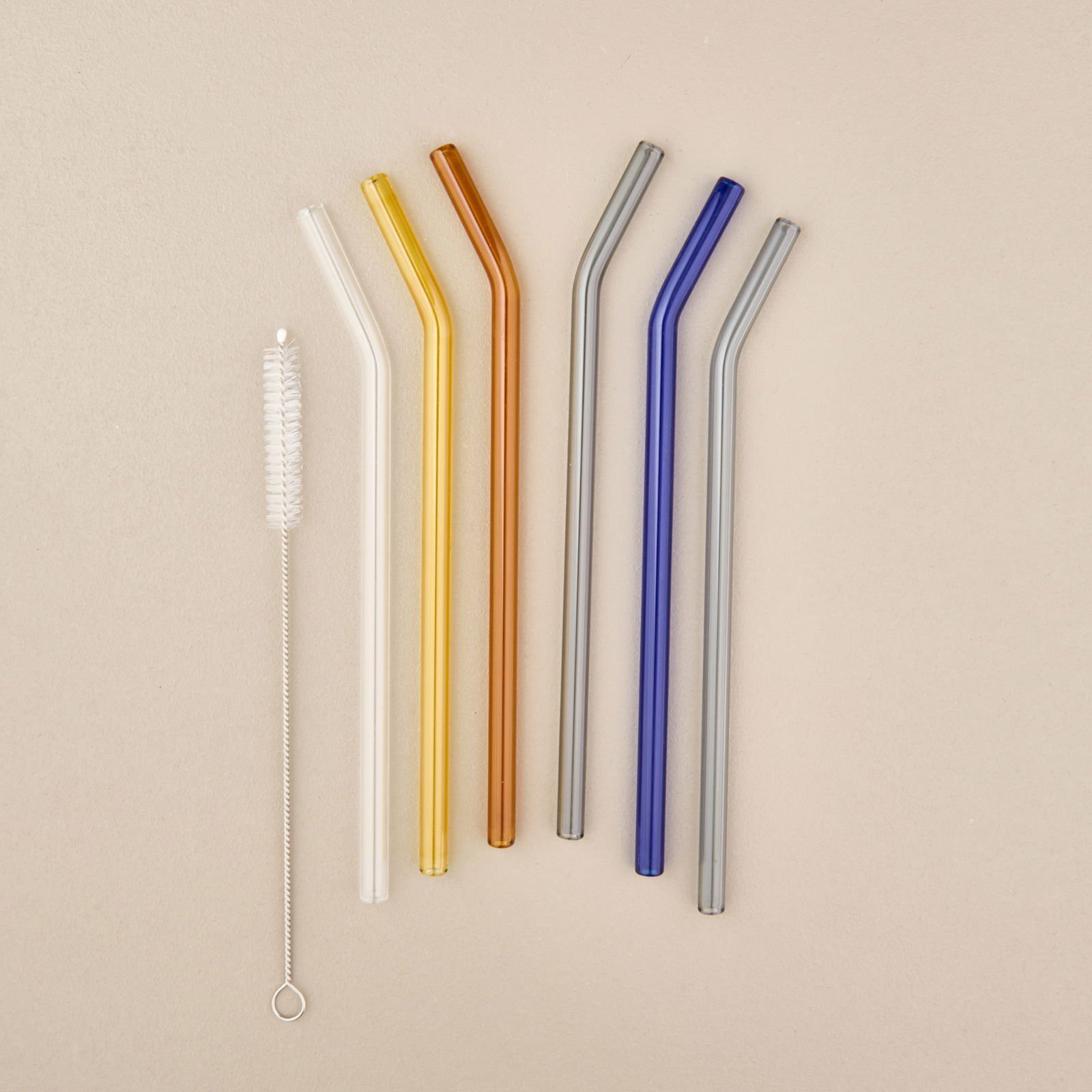 Straw Color 6'lı Cam Pipet Fırça Seti - Renkli