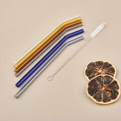 Straw Color 6'lı Cam Pipet Fırça Seti - Renkli