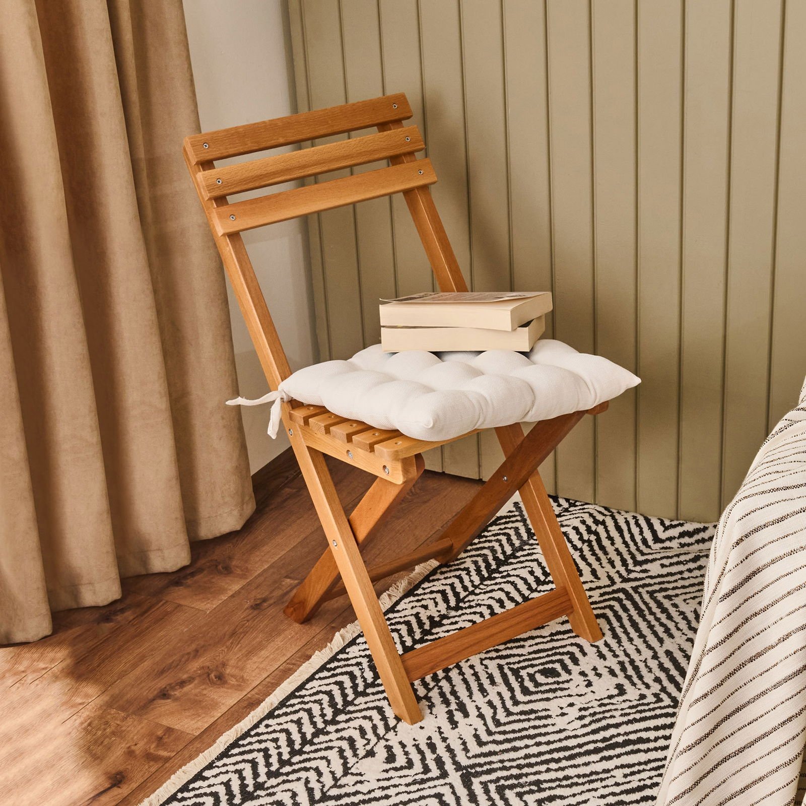 Soft Traum Sandalye Minderi - Ekru - 40x40 cm