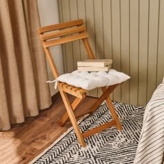 Soft Traum Sandalye Minderi - Ekru - 40x40 cm