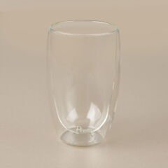 Çift Cidarlı Latte Bardağı - Şeffaf - 450 ml