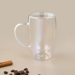 Colors Çift Cidarlı Latte Kupa - Şeffaf - 450 ml