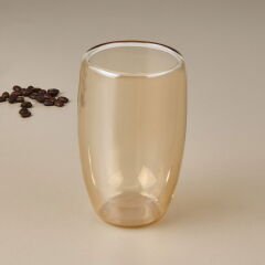 Çift Cidarlı Latte Bardağı - Amber - 450 ml