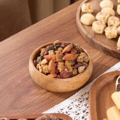 Ahşap Çerezlik - Kahverengi - 9 cm