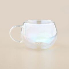 Çift Cidarlı Kupa - Şeffaf - 280 ml