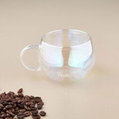 Çift Cidarlı Kupa - Şeffaf - 280 ml