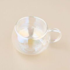 Çift Cidarlı Kupa - Şeffaf - 280 ml