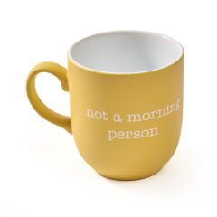 Not A Morning Person Kupa - Sarı - 400 ml