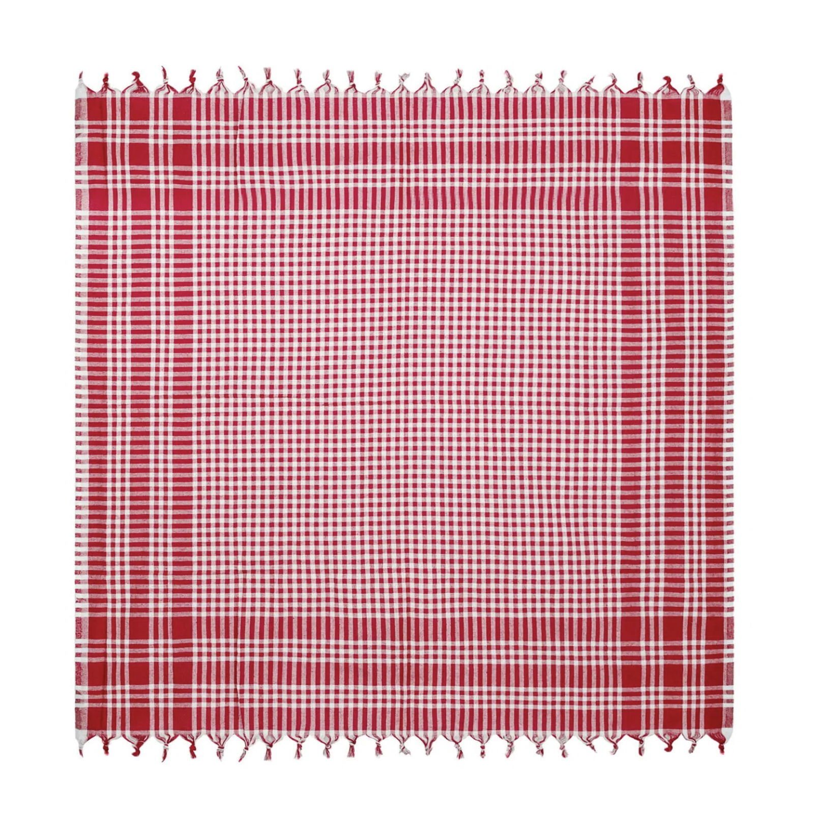 Soft Ekoseli Piknik Örtüsü - Kırmızı - 165x165 cm