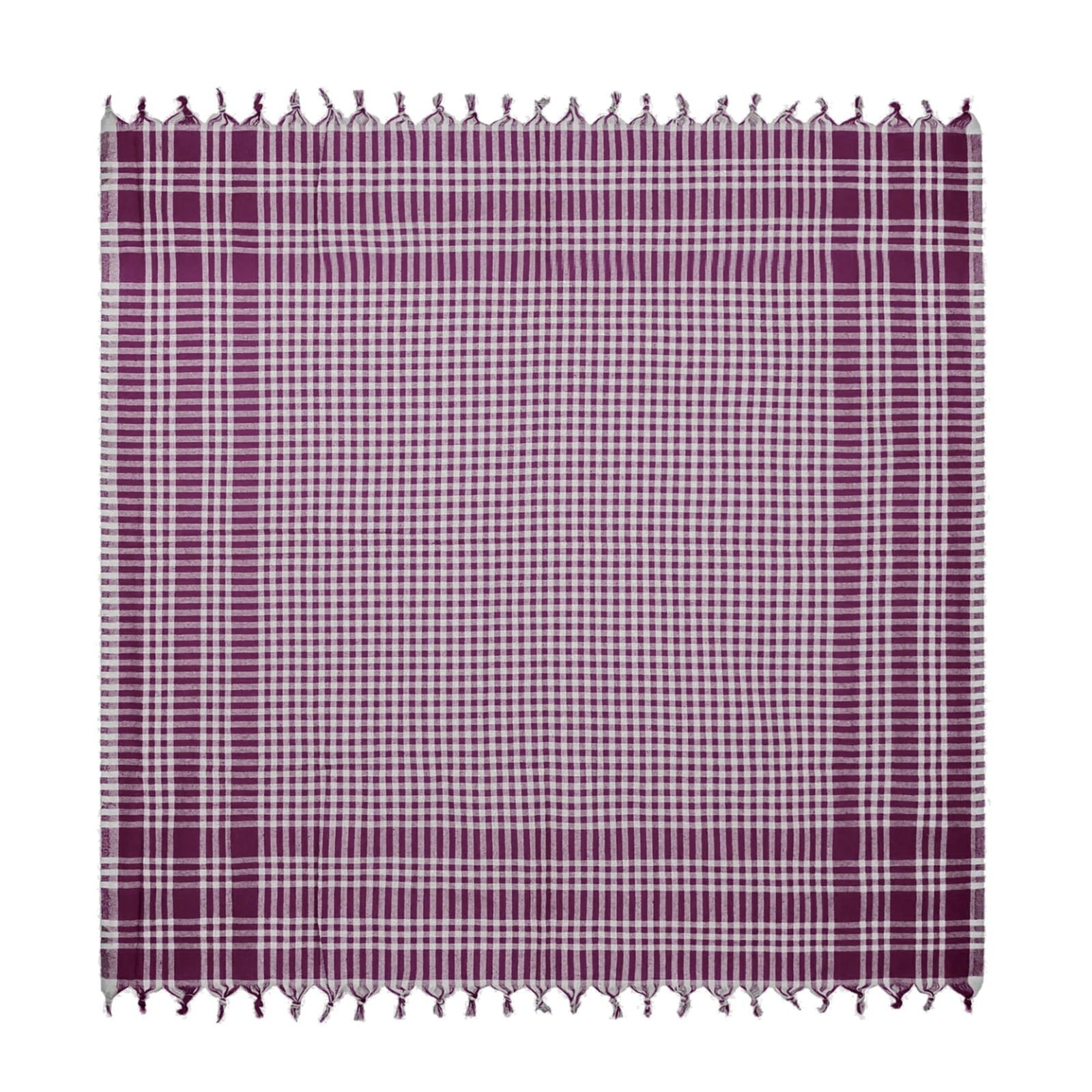 Soft Ekoseli Piknik Örtüsü - Bordo - 165x165 cm