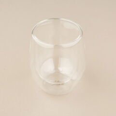Çift Cidarlı Bardak - Şeffaf - 250 ml
