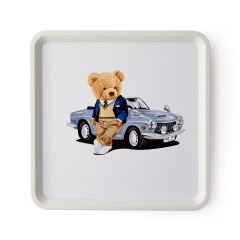 Home Teddy Bear Kare Tepsi - 32,5x32,5 cm