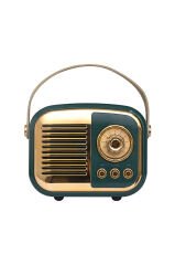 Mikado MD-24BT Echoes 3W 800mAh Yeşil Usb+TF Kart+Bluetooth Destekli Klasik Retro Müzik Kutusu