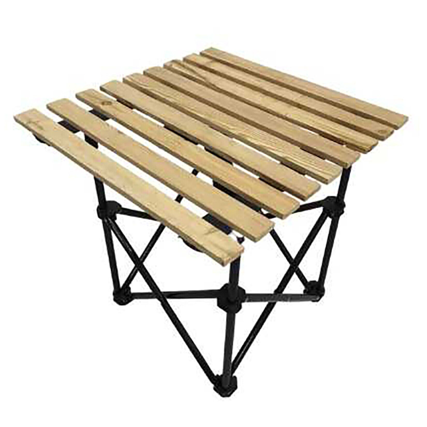 Evvon Katlanır Ahşap Tablalı Kamp Masası 50X50 Cm