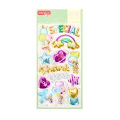 Balon Kabartmalı Sticker - Asorti