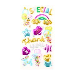 Balon Kabartmalı Sticker - Asorti